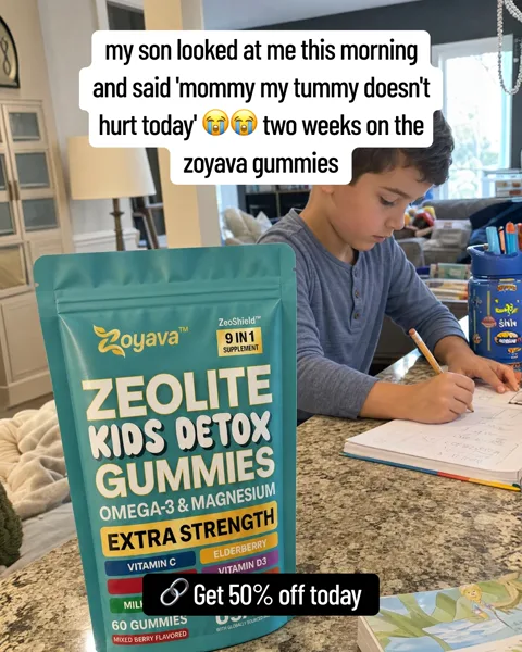 Zoyava static ad: my son said mommy my tummy doesn't hurt today